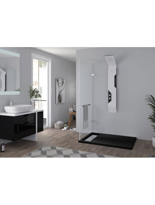 Receveur de douche à l'italienne noir 120x90cm