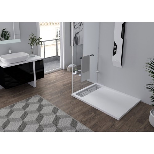 Receveur de douche en Gel coat ALICANTE Blanc 120x90cm