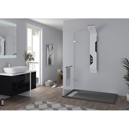 Receveur de douche en Gel coat ALICANTE Graphite 140x90cm