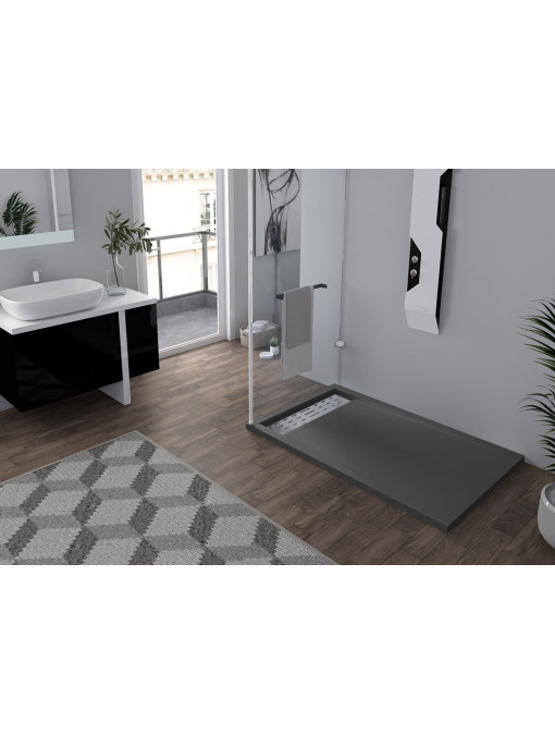 Receveur de douche rectangulaire Gris Graphite 140x90cm