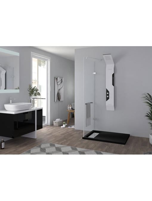 Receveur de douche à l'italienne Noir 100x80cm