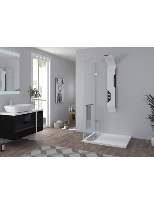 Receveur de douche en Gel coat Blanc 100x90cm