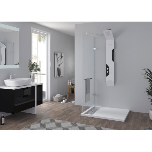 Receveur de douche en Gel coat ALICANTE Blanc 100x90cm