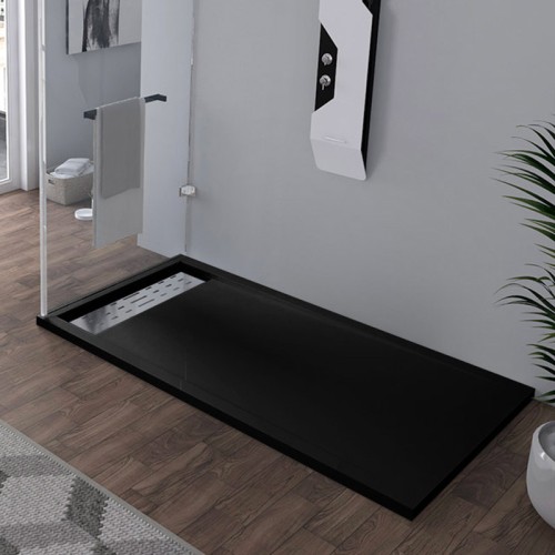 Receveur de douche en Gel coat noir 160cm
