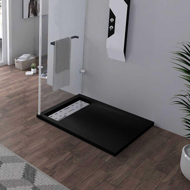 Receveur de douche en Gel coat ALICANTE Noir 100x80cm