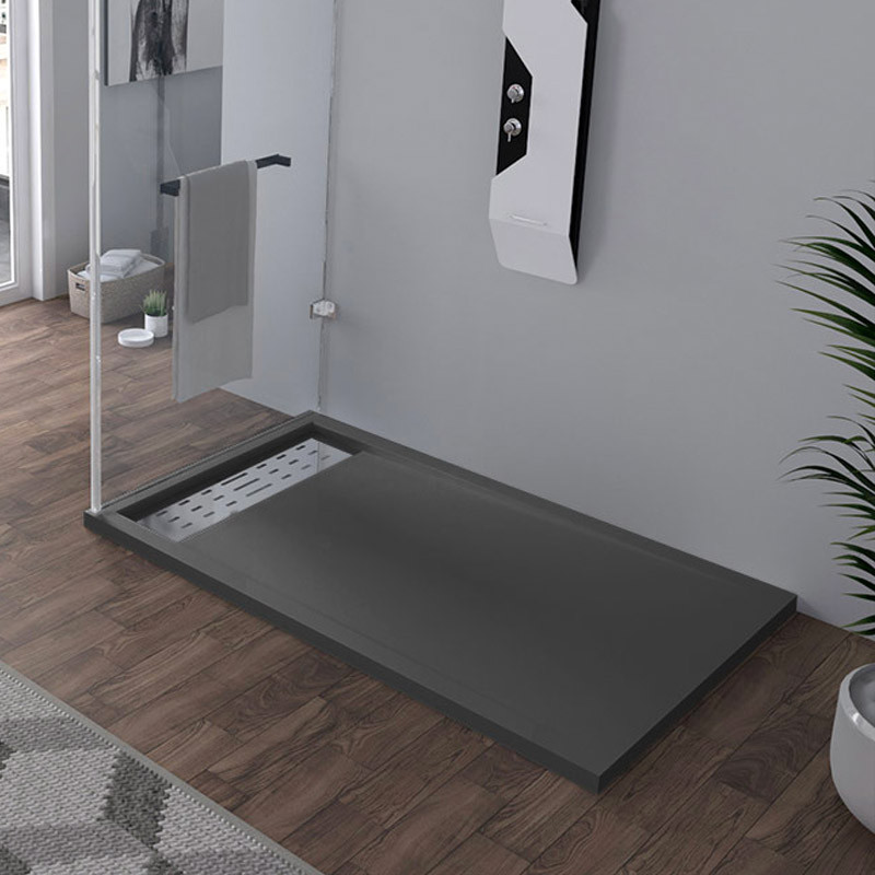 Receveur de douche en Gel coat ALICANTE Graphite 140x90cm