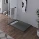 Receveur de douche en Gel coat ALICANTE Graphite 100x80cm