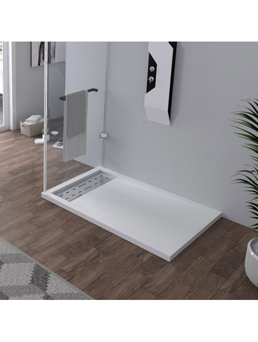 Receveur de douche en Gel coat ALICANTE Blanc 120x80cm