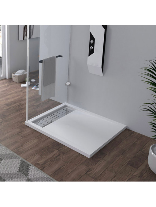 Receveur de douche en Gel coat ALICANTE Blanc 100x90cm