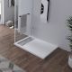 Receveur de douche en Gel coat ALICANTE Blanc 100x80cm