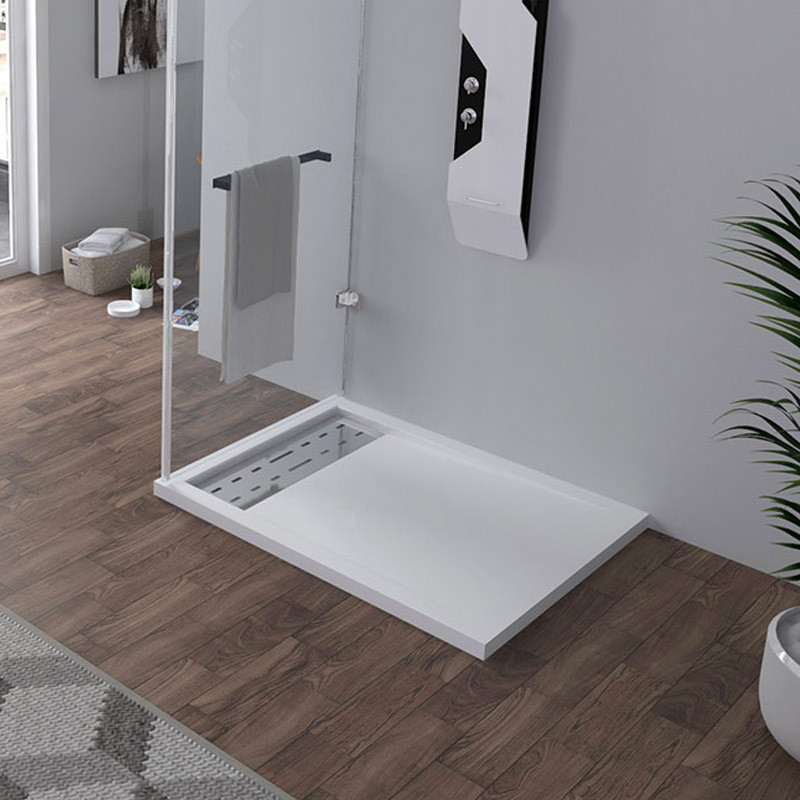 Receveur de douche en Gel coat ALICANTE Blanc 100x80cm