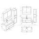 Plans meuble de salle de bain simple vasque ANZIO 1000