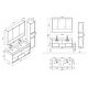 Plans meuble de salle de bain simple vasque ANZIO 1200