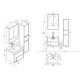 Plans meuble de salle de bain simple vasque ANZIO 600