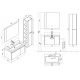 Plans meuble simple vasque AZAMARA 800