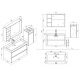 Plans meuble de salle de bain simple vasque BRIANZA 1000