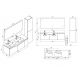 Meuble de salle de bain CAGLIARI 1600 Scandinave vintage et blanc