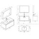 Meuble de salle de bain LUMARZO 1000SC-N