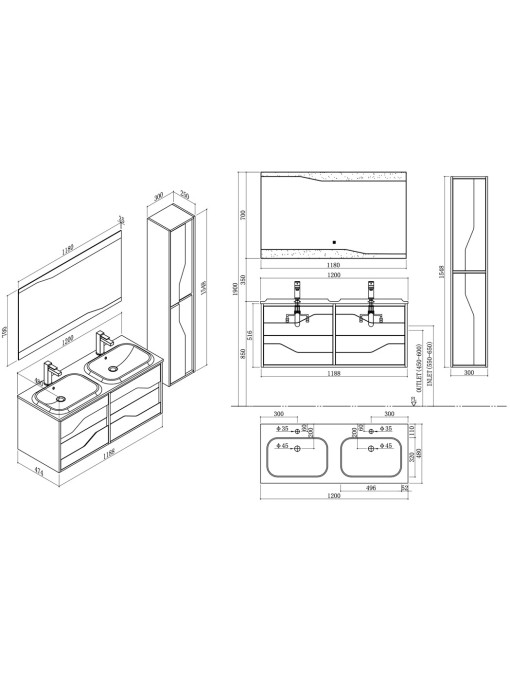 Plan technique de URBINO 1200 SC-BS