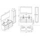 Meuble de salle de bain URBINO 1200 Scandinave et Noir