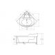 plan et dimensions de la baignoire d'angle Love You Black