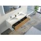 Meuble de salle de bain Piazza 1200 Bois naturel et Blanc