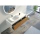 Meuble de salle de bain Mazzeo 1200 Bois naturel et Blanc