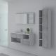 Meuble simple vasque de 1m20 FARALDI 1200 Béton et Blanc