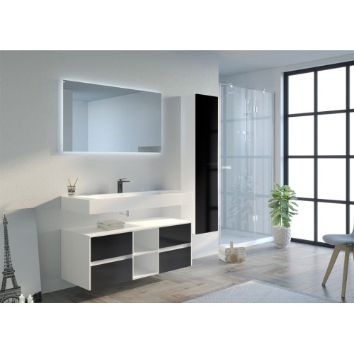 Ensemble de meuble de salle de bain VISENZA 1200 Noir