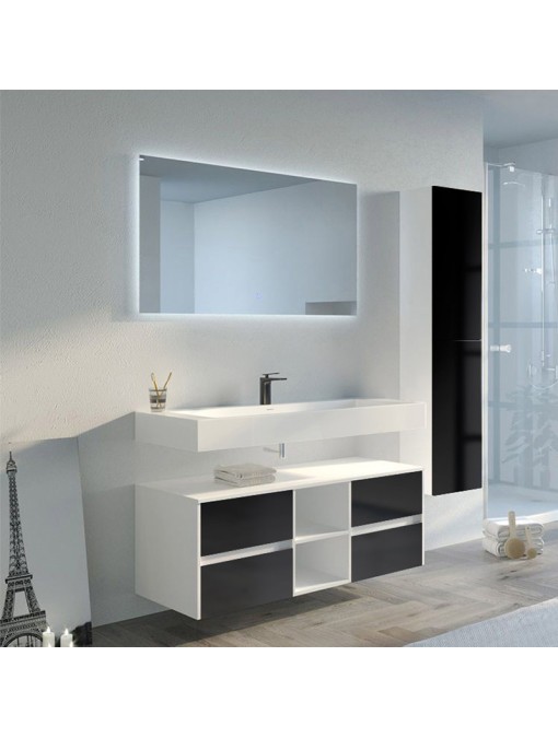 Ensemble de meuble de salle de bain VISENZA 1200 Noir