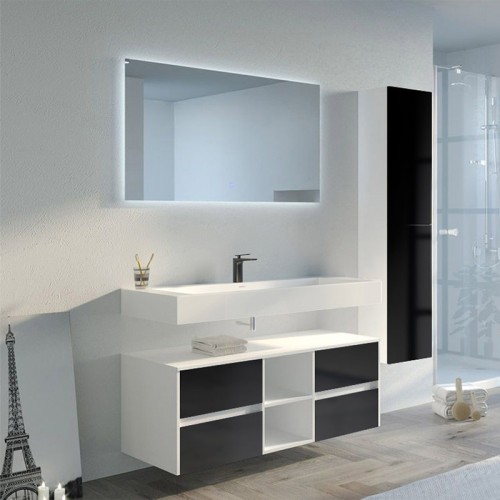 Ensemble de meuble de salle de bain VISENZA 1200 Noir