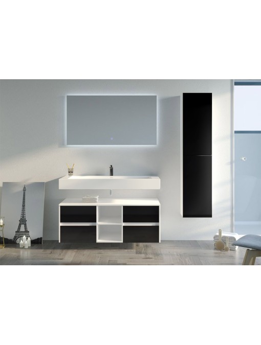 Meuble de salle de bain VISENZA 1200 Noir
