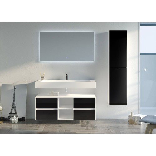 Ensemble de meuble de salle de bain VISENZA 1200 Noir