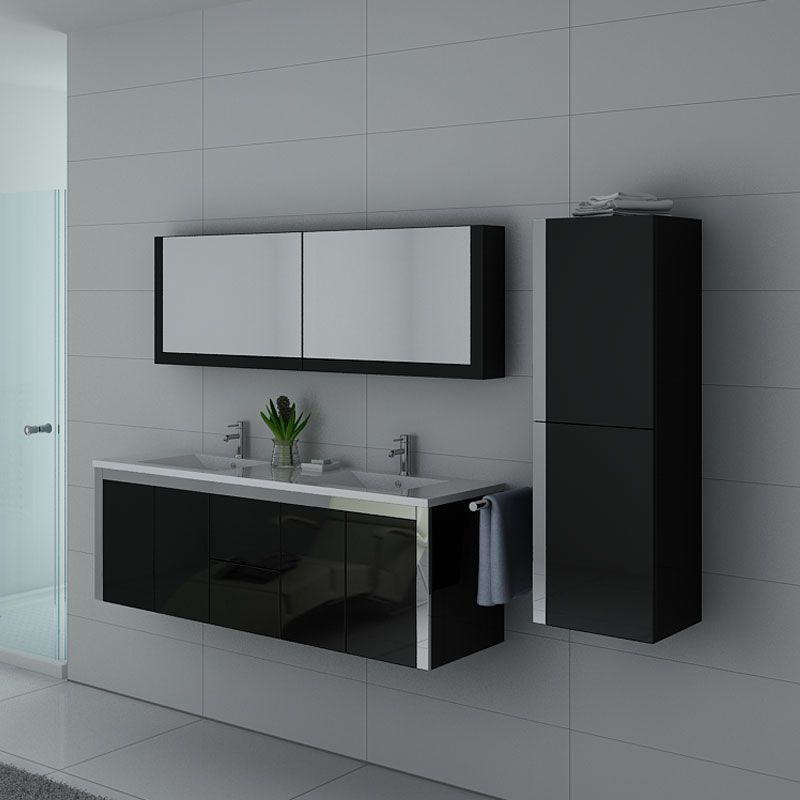 Meuble de salle de bain DIS025-1500 Noir