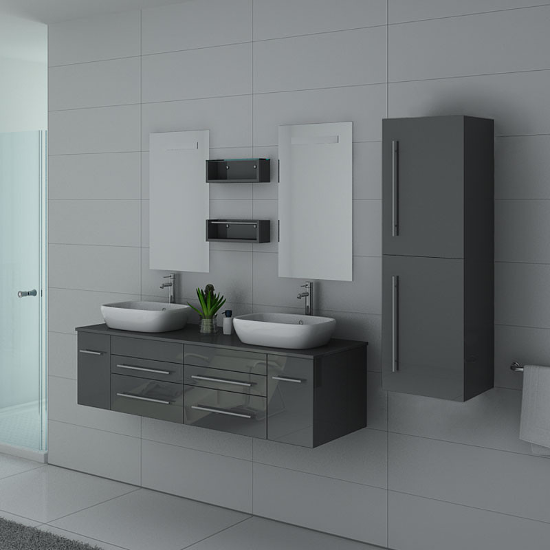 Meuble de salle de bain DIS748 Gris Taupe