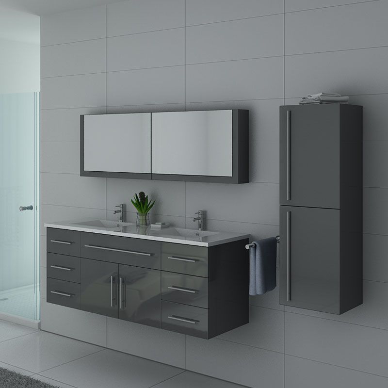 Meuble de salle de bain DIS749 Gris Taupe