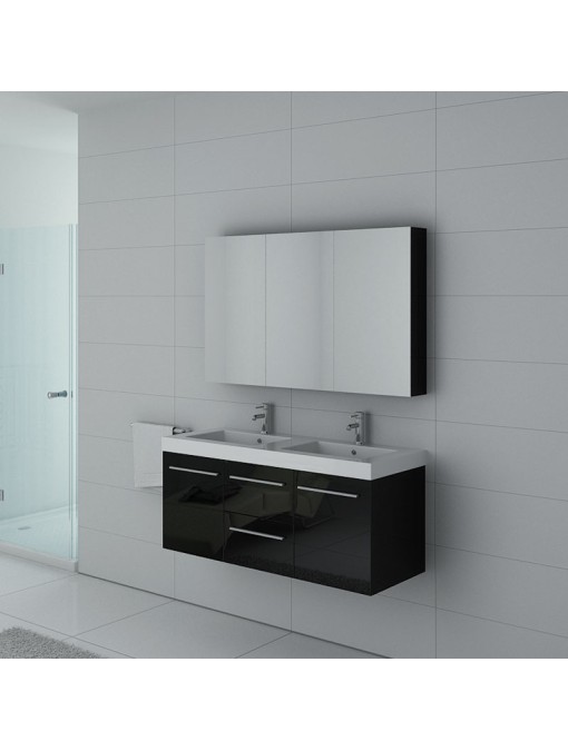 Meuble double vasque PALERME Noir sans option