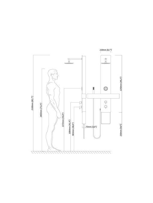 Colonne de douche hydromassante GA006-2