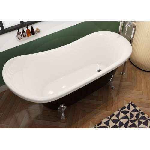 Baignoire îlot sur pieds Cesano Black