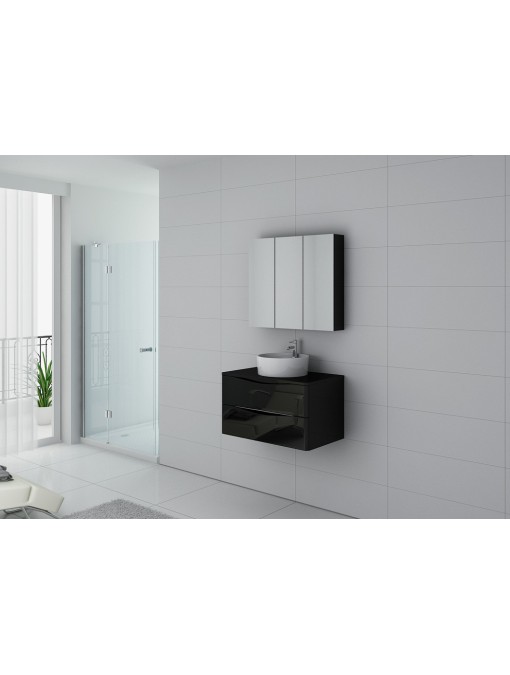 Meuble de salle de bain Terranova 800 Noir