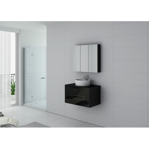 Meuble de salle de bain Terranova 800 Noir