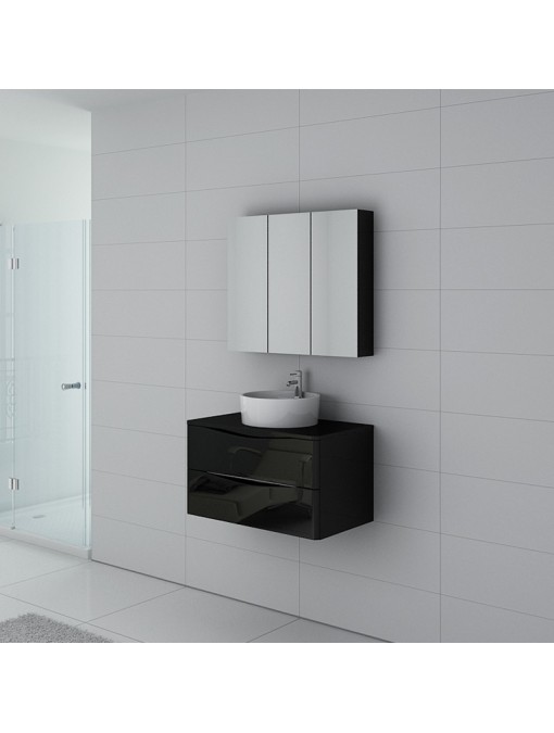 Meuble de salle de bain Terranova 800 Noir