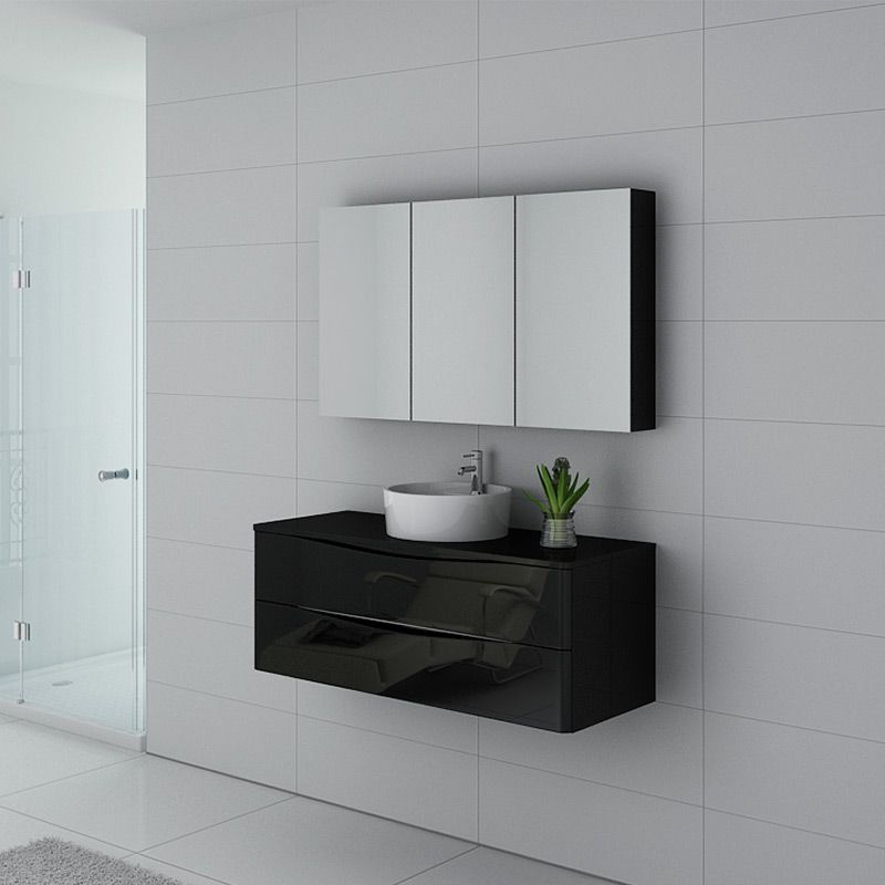 Meuble de salle de bain Terranova 1200 Noir