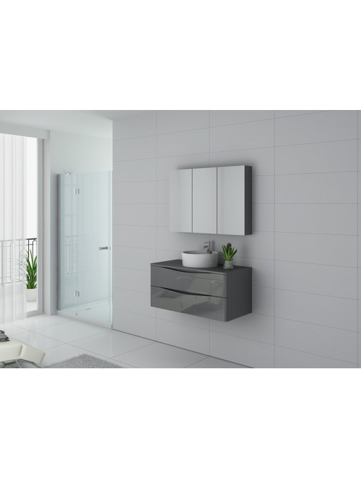 Meuble de salle de bain Terranova 1000 Gris taupe