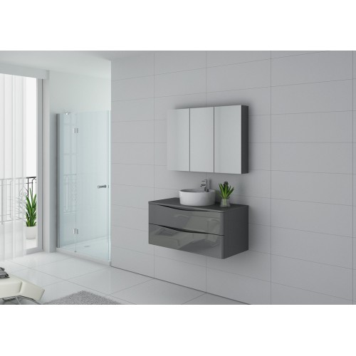 Meuble de salle de bain Terranova 1000 Gris taupe