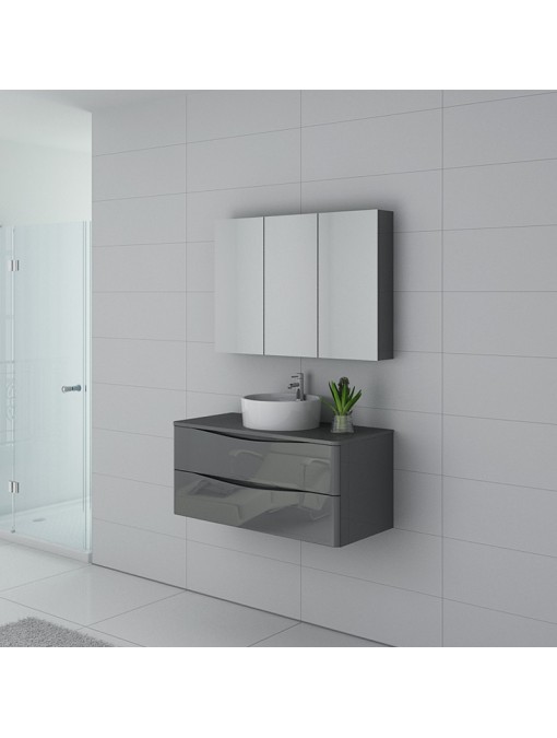 Meuble de salle de bain Terranova 1000 Gris taupe