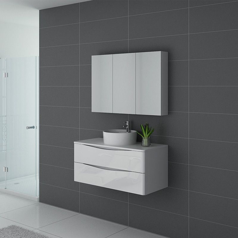 Meuble de salle de bain Terranova 1000 Blanc