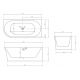 Plans et dimensions Baignoire îlot G-Sicilia