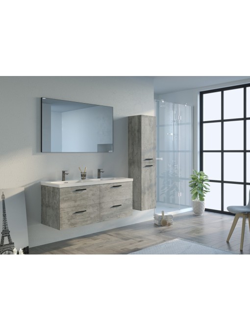 Meuble de salle de bain LANZARA 1200 Béton