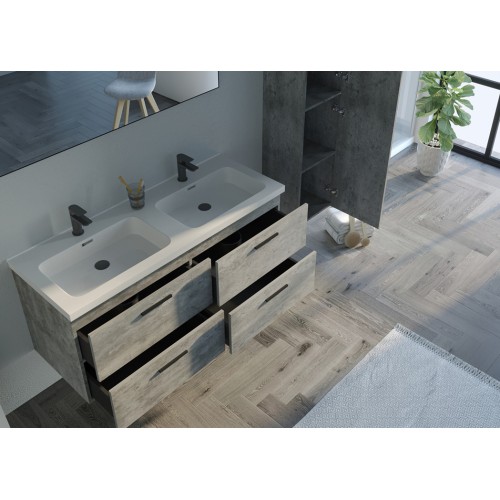 Meuble de salle de bain LANZARA 1200 Béton